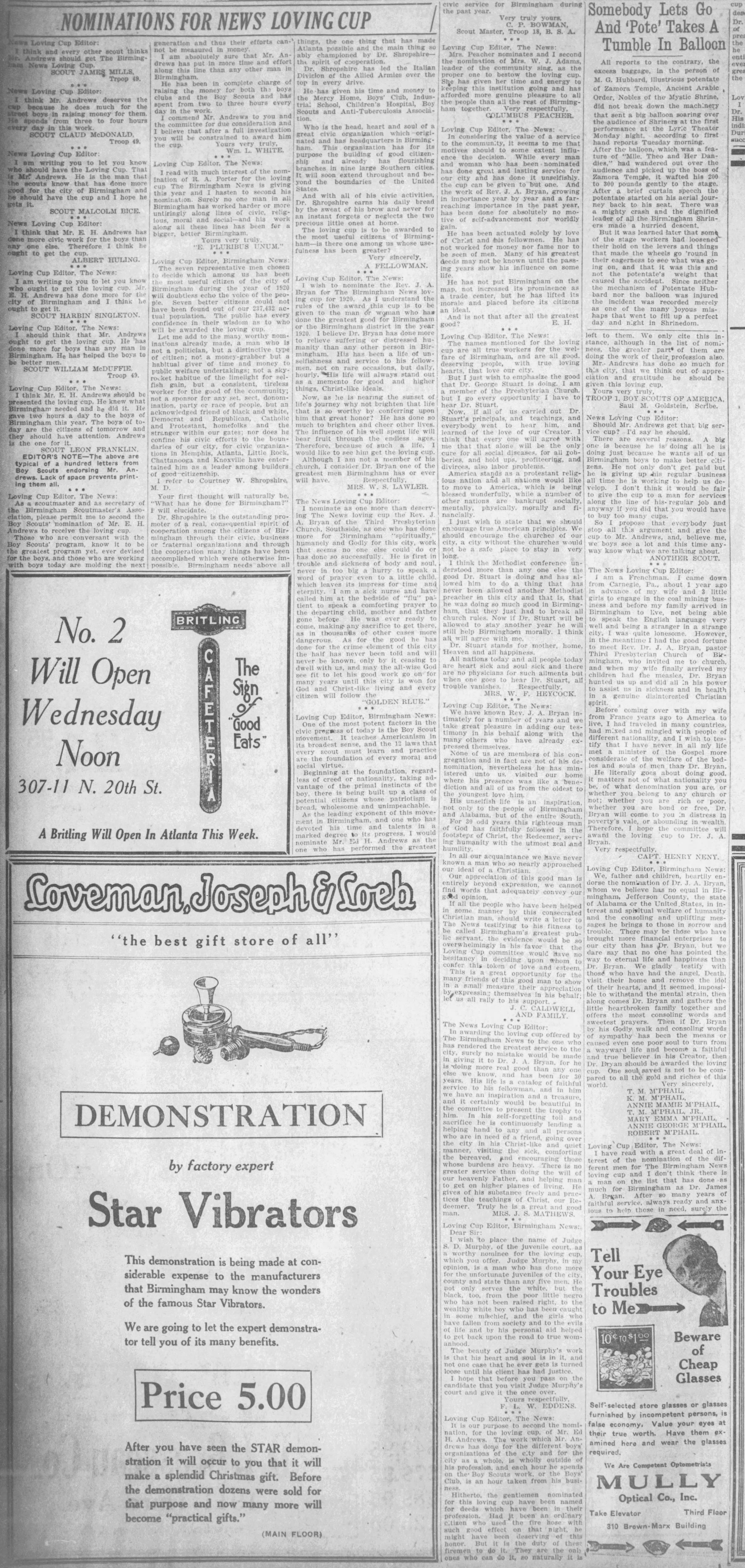 Nominations for News' Loving Cup